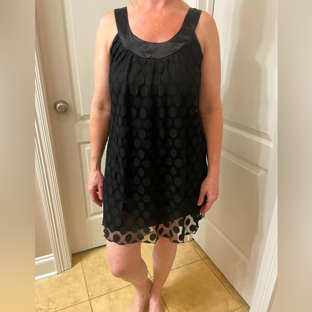 BCX Black Sleeveless Scoop Neck Mini Sundress